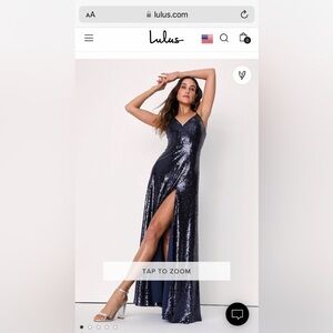 Lulus navy blue sequin dress